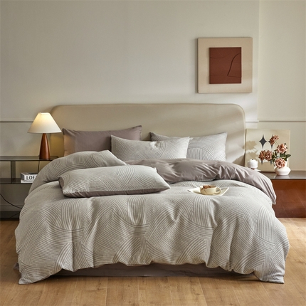 91家纺网 家纺一手货源 找家纺 （总）慕色家纺 2024新款A类全棉色织提花四件套系列