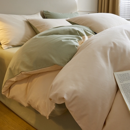 91家纺网 家纺一手货源 找家纺 （总）2024新款秋冬全棉A类高支磨毛北欧系列四件套 百分百全棉