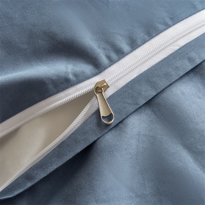 91家纺网 家纺一手货源 找家纺 慕色家纺 2024新款A类全棉色织提花四件套系列 静谧-宾利蓝