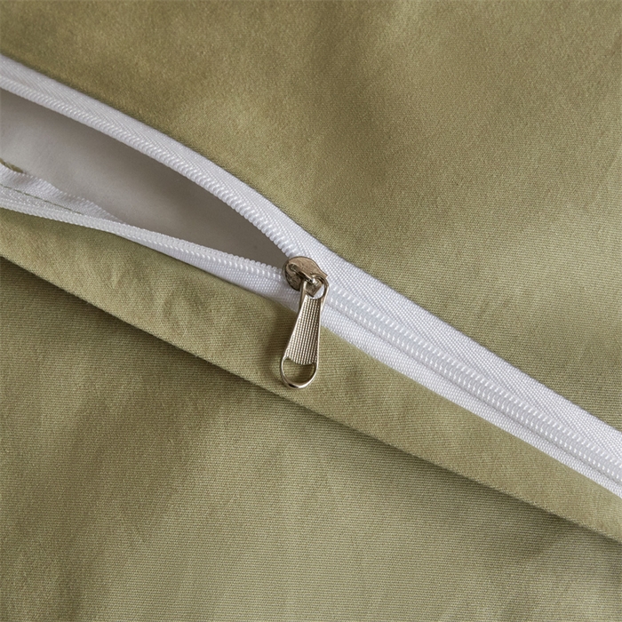 91家纺网 家纺一手货源 找家纺 慕色家纺 2024新款A类全棉色织提花四件套系列 静谧-木果绿