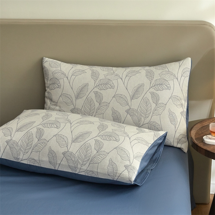 91家纺网 家纺一手货源 找家纺 慕色家纺 2024新款A类全棉色织提花四件套系列 印象风范-宾利蓝