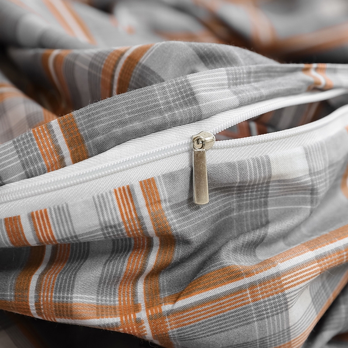 91家纺网 家纺一手货源 找家纺 2025新款全棉刺绣亲肤学生款套件-小熊 小熊-深灰