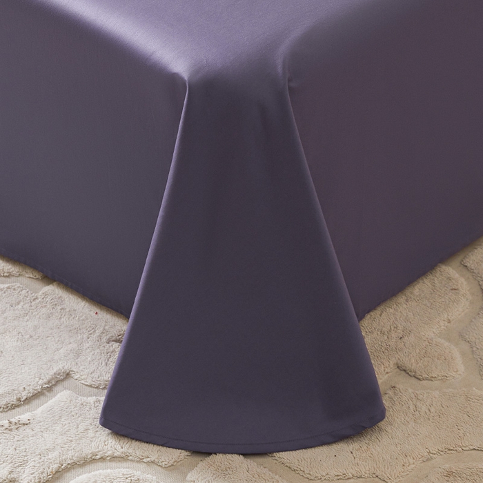 91家纺网 家纺一手货源 找家纺 瑞驰家纺 2024新款全棉长绒棉单品床单春华系列 风铃紫