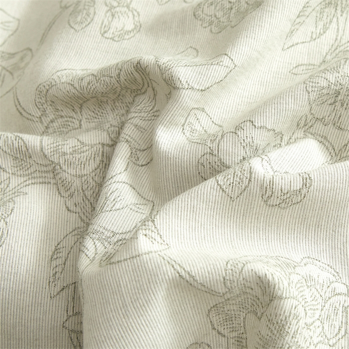 91家纺网 家纺一手货源 找家纺 慕色家纺 2024新款A类全棉色织提花四件套系列 盛芙-木果绿