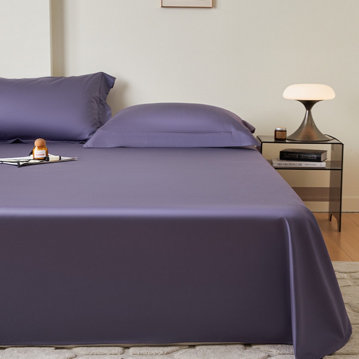 91家纺网 家纺一手货源 找家纺 瑞驰家纺 2024新款全棉长绒棉单品床单春华系列 风铃紫