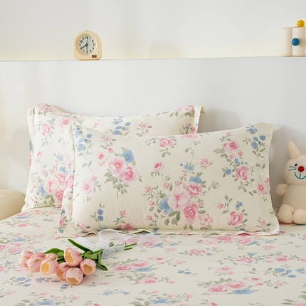 丽美人家纺 2024新款全棉印花单枕套枕芯 春湔