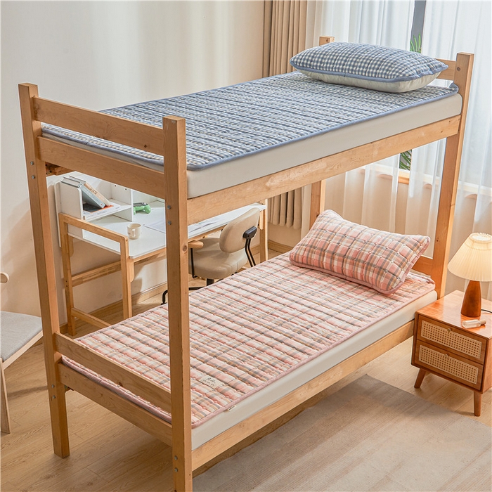 91家纺网 家纺一手货源 找家纺 喜居 2024新款棉花床垫无印风床褥子薄款床垫子 晨曦粉