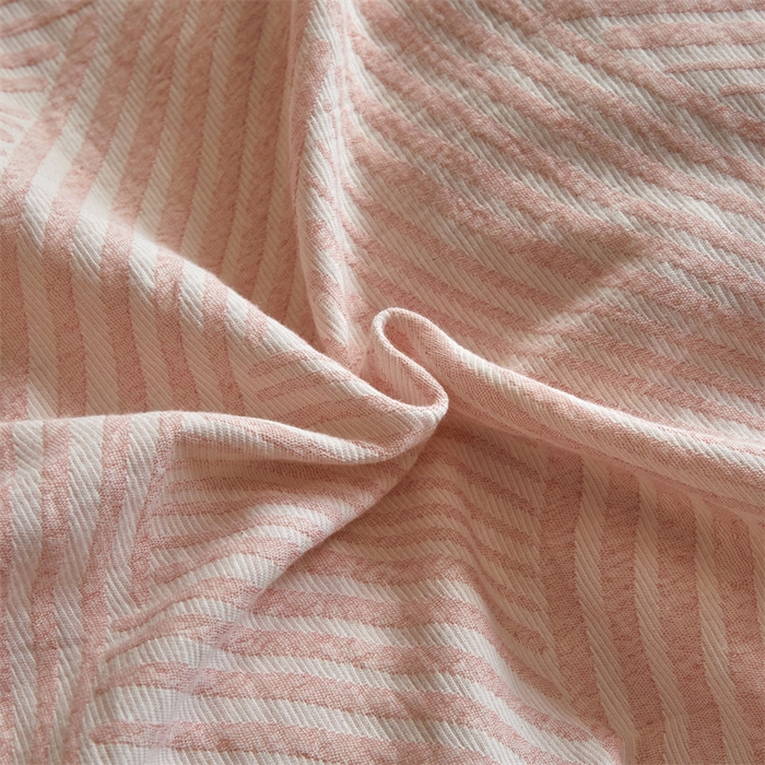 91家纺网 家纺一手货源 找家纺 慕色家纺 2024新款A类全棉色织提花四件套系列 斯洛特-香叶粉