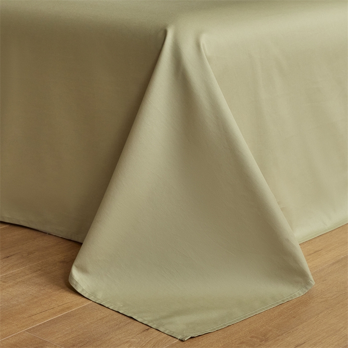 91家纺网 家纺一手货源 找家纺 慕色家纺 2024新款A类全棉色织提花四件套系列 静谧-木果绿