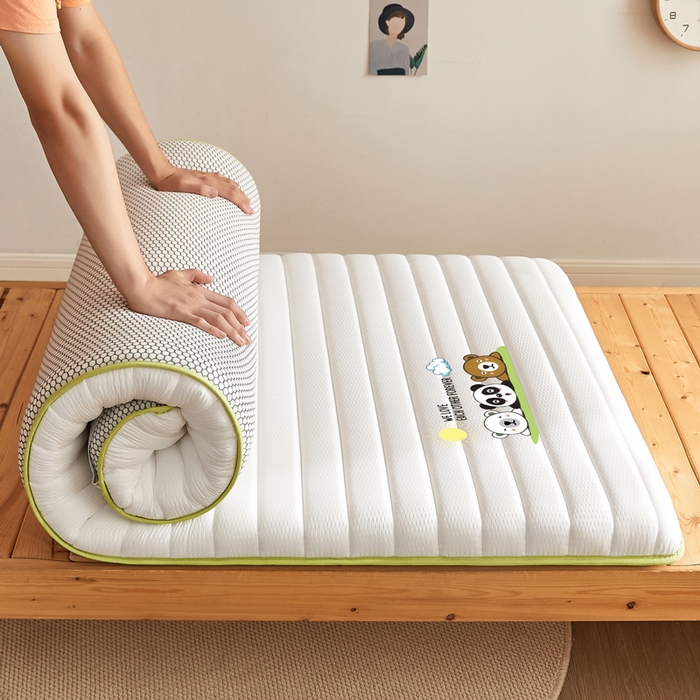 91家纺网 家纺一手货源 找家纺 卡派 2024新款泡泡棉抗压纤维棉-学生床垫 三熊—白