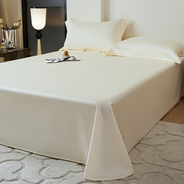 91家纺网 家纺一手货源 找家纺 瑞驰家纺 2024新款全棉长绒棉单品床单春华系列 贵族白