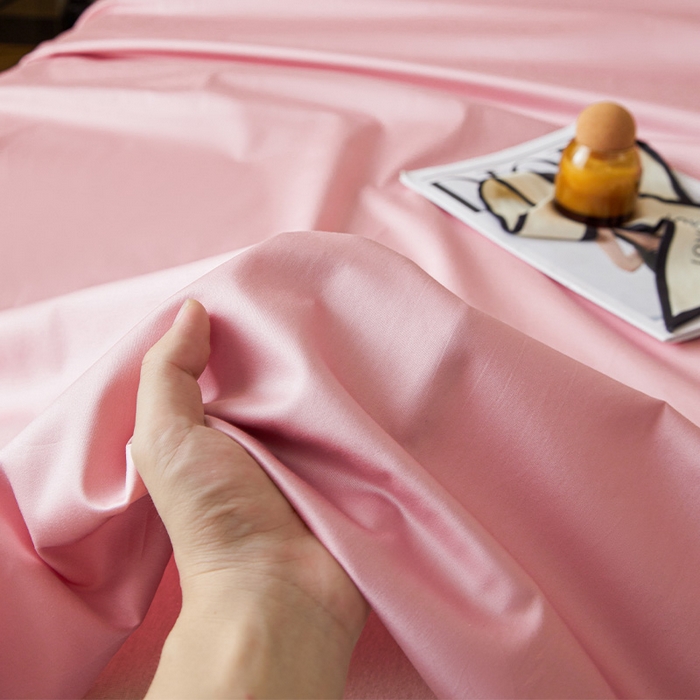 91家纺网 家纺一手货源 找家纺 瑞驰家纺 2024新款全棉长绒棉单品床单春华系列 温柔粉