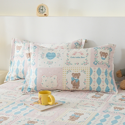 91家纺网 家纺一手货源 找家纺 （总）丽美人家纺 2024新款全棉印花单枕套枕芯