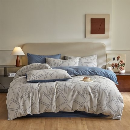 91家纺网 家纺一手货源 找家纺 （总）慕色家纺 2024新款A类全棉色织提花四件套系列