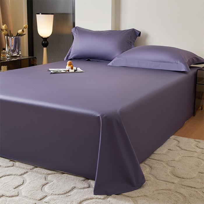 91家纺网 家纺一手货源 找家纺 瑞驰家纺 2024新款全棉长绒棉单品床单春华系列 风铃紫