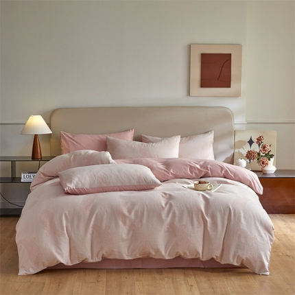 91家纺网 家纺一手货源 找家纺 （总）慕色家纺 2024新款A类全棉色织提花四件套系列