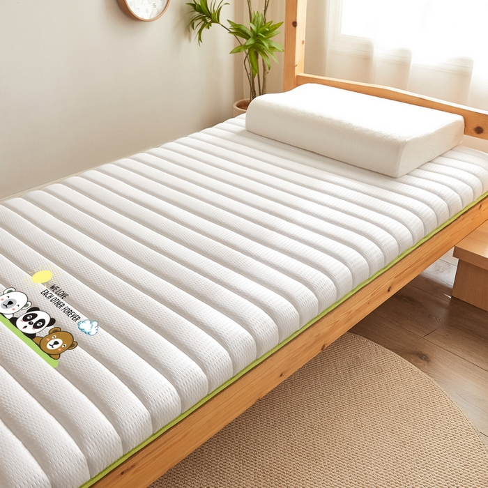 91家纺网 家纺一手货源 找家纺 卡派 2024新款泡泡棉抗压纤维棉-学生床垫 三熊—白