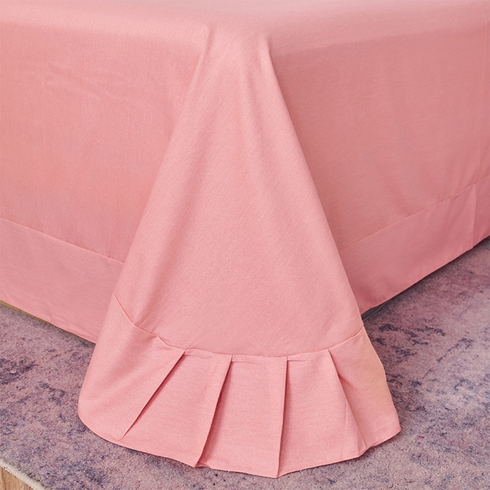 91家纺网 家纺一手货源 找家纺 U品汇 2024新品生态加厚长绒棉纯棉绣花全棉磨毛刺绣四件套直播 花季奇缘-樱花粉