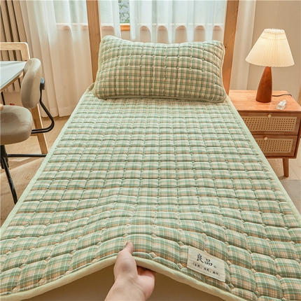 91家纺网 家纺一手货源 找家纺 喜居 2024新款棉花床垫无印风床褥子薄款床垫子 青柠格