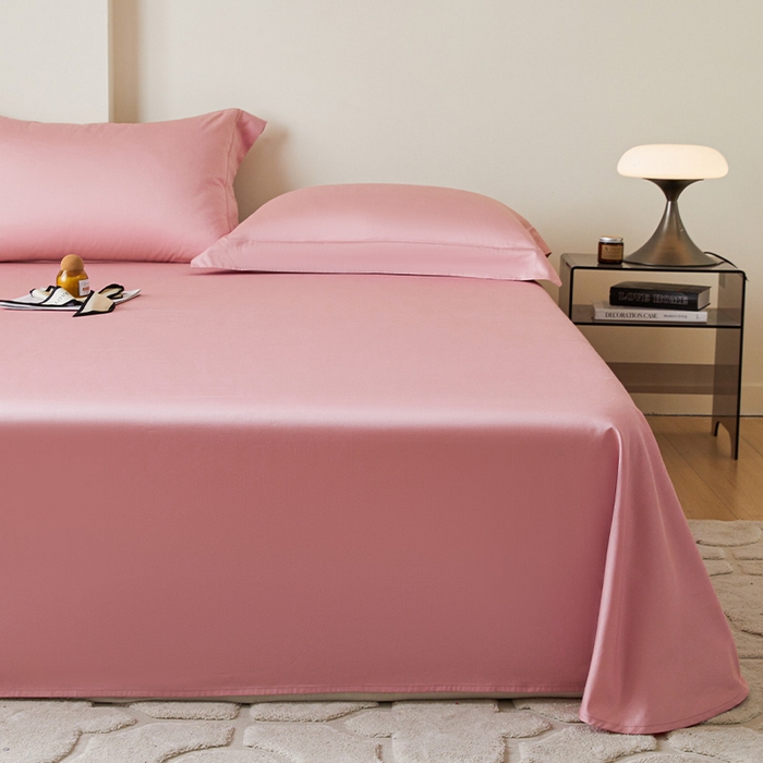 91家纺网 家纺一手货源 找家纺 瑞驰家纺 2024新款全棉长绒棉单品床单春华系列 温柔粉