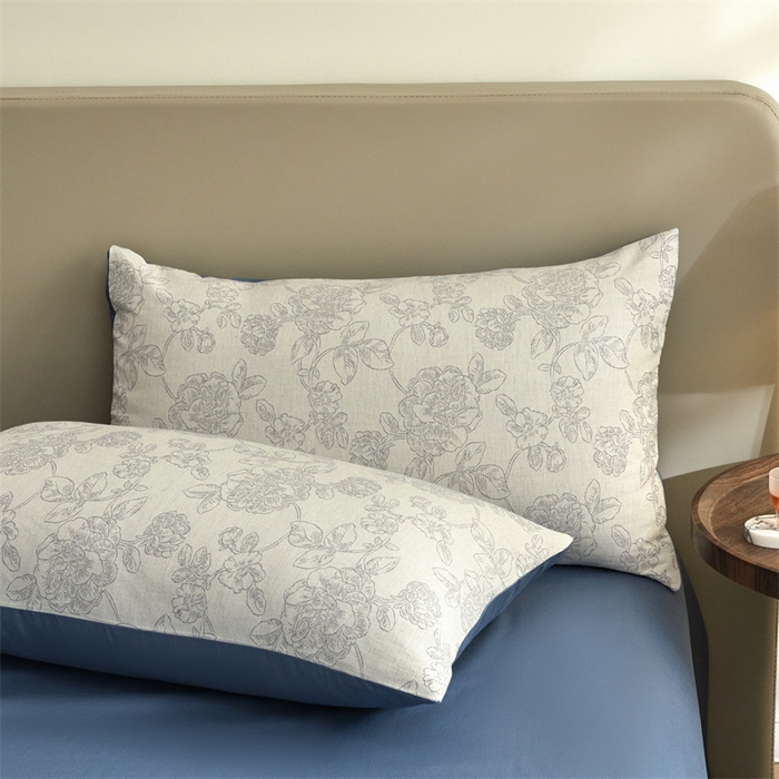 91家纺网 家纺一手货源 找家纺 慕色家纺 2024新款A类全棉色织提花四件套系列 盛芙-宾利蓝