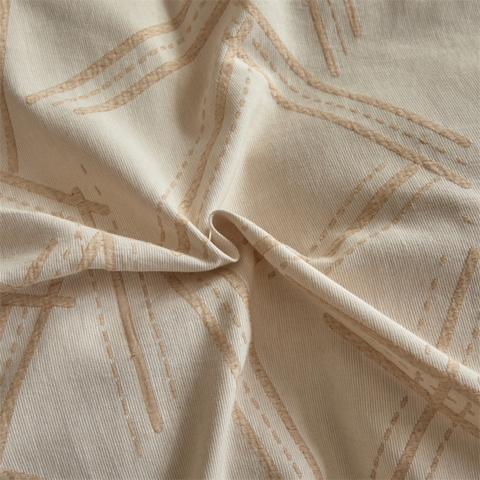 91家纺网 家纺一手货源 找家纺 慕色家纺 2024新款A类全棉色织提花四件套系列 静谧-奶茶咖