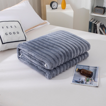 91家纺网 家纺一手货源 找家纺 （总）来菲毛毯 2025新款北欧四季款大抽条盖毯纯色简约办公室午睡毛毯