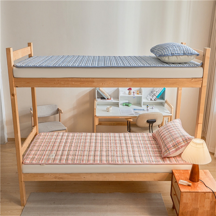 91家纺网 家纺一手货源 找家纺 喜居 2024新款棉花床垫无印风床褥子薄款床垫子 晨曦粉