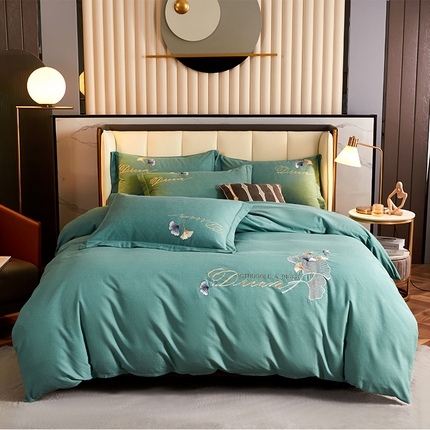 91家纺网 家纺一手货源 找家纺 生态加厚长绒棉全棉磨毛刺绣纯棉绣花磨毛四件套直播