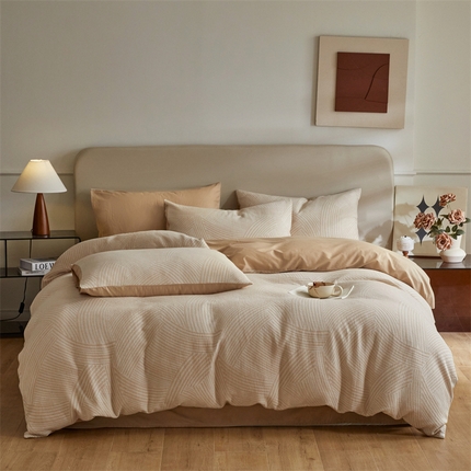 91家纺网 家纺一手货源 找家纺 （总）慕色家纺 2024新款A类全棉色织提花四件套系列