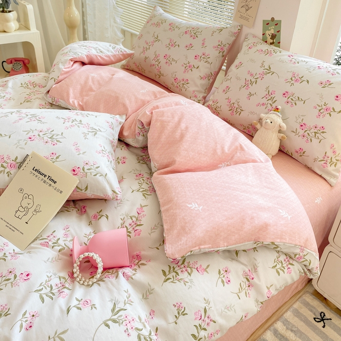 91家纺网 家纺一手货源 找家纺 黑马家居2024新款全棉印花喷气12868套件-单被套 花穗