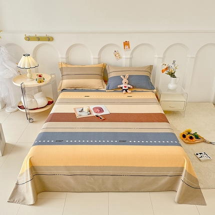 91家纺网 家纺一手货源 找家纺 （总）卡普家居 2025新款全棉磨毛加厚四件套系列-单床单