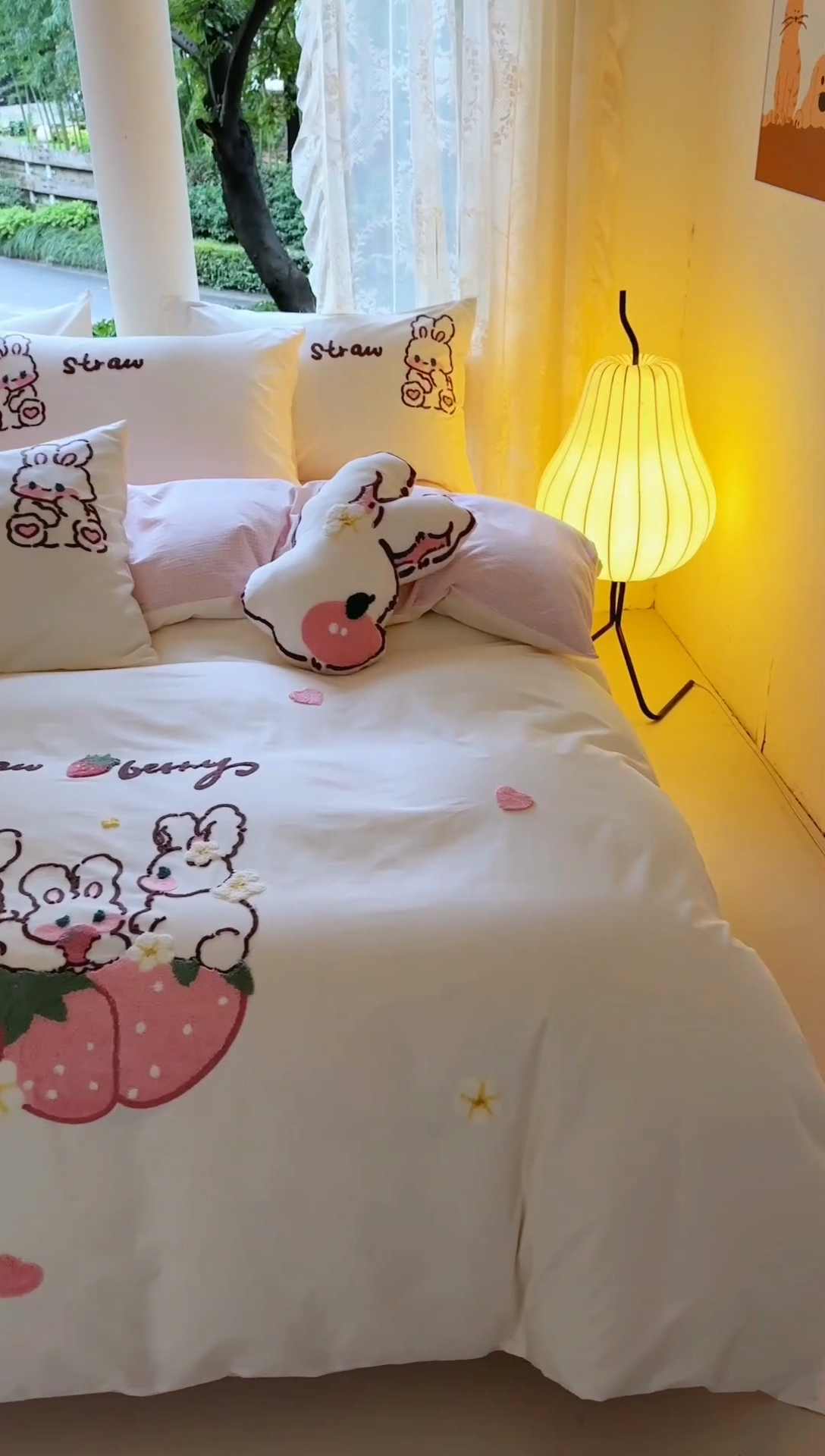 91家纺网 家纺一手货源 找家纺 （总）红番天家居馆 2025新款A类全棉水洗棉毛巾绣四件套-宝贝兔