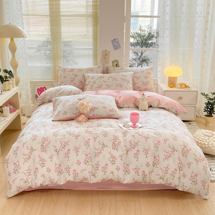 91家纺网 家纺一手货源 找家纺 黑马家居2024新款全棉印花喷气12868套件-单被套 花穗