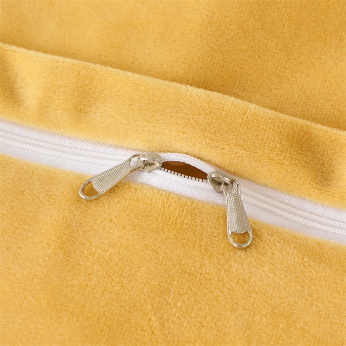 91家纺网 家纺一手货源 找家纺 优姿家纺 2024新品宝宝绒11斤夹棉床盖保暖四件套 铃兰花-姜黄