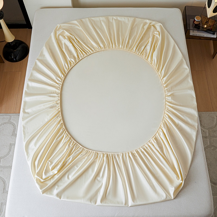 91家纺网 家纺一手货源 找家纺 瑞驰家纺 2024新款长绒棉单品床笠春华系列 贵族白