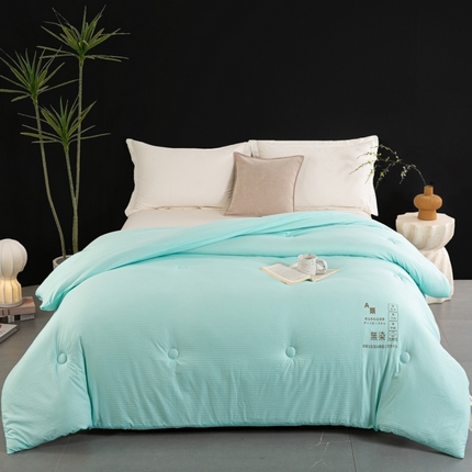 91家纺网 家纺一手货源 找家纺 2024新款子母被冬被A类水洗无染华夫格大豆子母被加厚冬被双胎被春秋被拉链款二合一单人双人大豆被