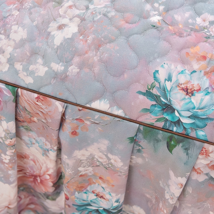 91家纺网 家纺一手货源 找家纺 家之硕家纺 2024秋冬新款鹿锦棉夹棉床裙印花床裙单件 爱丽丝