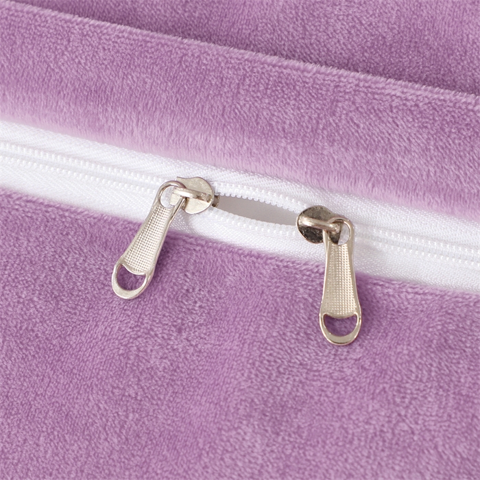 91家纺网 家纺一手货源 找家纺 优姿家纺 2024新品宝宝绒11斤夹棉床盖保暖四件套 小资生活-优雅紫