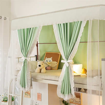 91家纺网 家纺一手货源 找家纺 飞轮海蚊帐 2024新款双轨道升降支架蚊帐（送两根风扇杆)XD-12 果绿