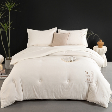 91家纺网 家纺一手货源 找家纺 2024新款子母被冬被A类水洗无染华夫格大豆子母被加厚冬被双胎被春秋被拉链款二合一单人双人大豆被