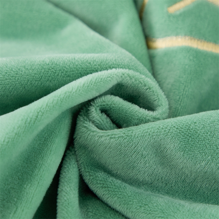 91家纺网 家纺一手货源 找家纺 优姿家纺 2024新品宝宝绒11斤夹棉床盖保暖四件套 铃兰花-果绿