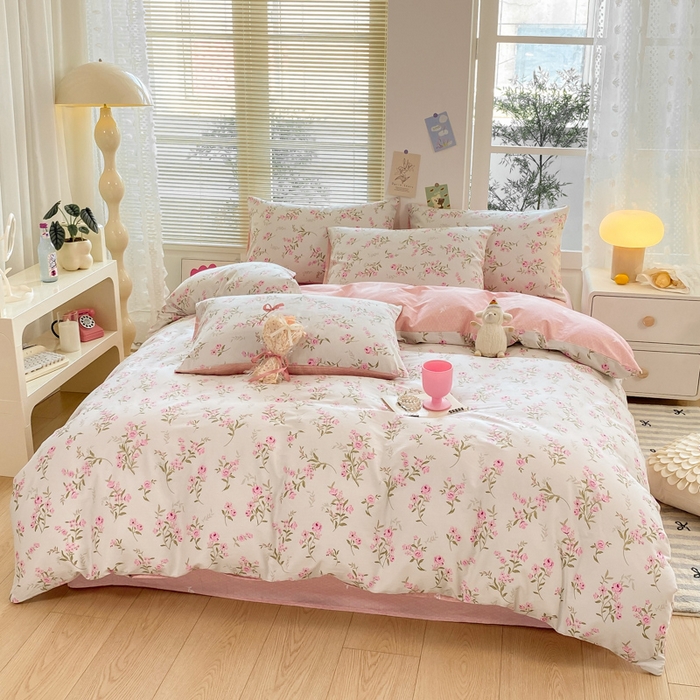 91家纺网 家纺一手货源 找家纺 黑马家居2024新款全棉印花喷气12868套件-单被套 花穗