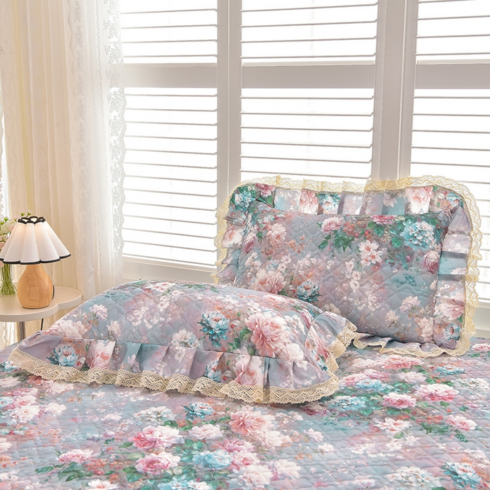 91家纺网 家纺一手货源 找家纺 家之硕家纺 2024秋冬新款鹿锦棉夹棉床裙印花床裙单件 爱丽丝