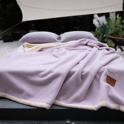 美洲琳 2025新款多功能兔毛毯云兔毯休闲毯盖毯 香芋