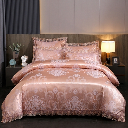 91家纺网 家纺一手货源 找家纺 （总）提花大世界 2025新款布拉诺蕾丝提花莫代尔四件套