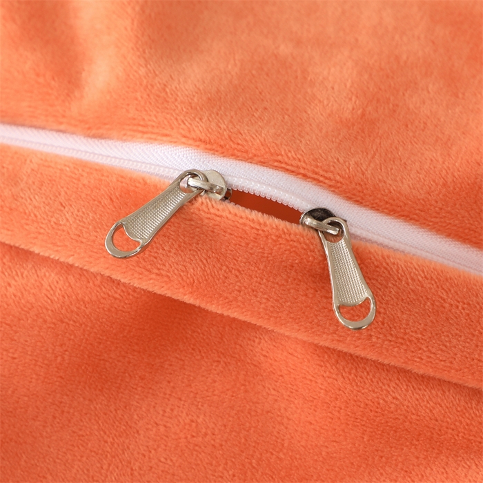 91家纺网 家纺一手货源 找家纺 优姿家纺 2024新品宝宝绒11斤夹棉床盖保暖四件套 铃兰花-橙色