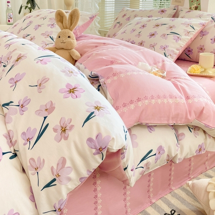 91家纺网 家纺一手货源 找家纺 （总）黑马家居2024新款全棉印花喷气12868套件-单被套