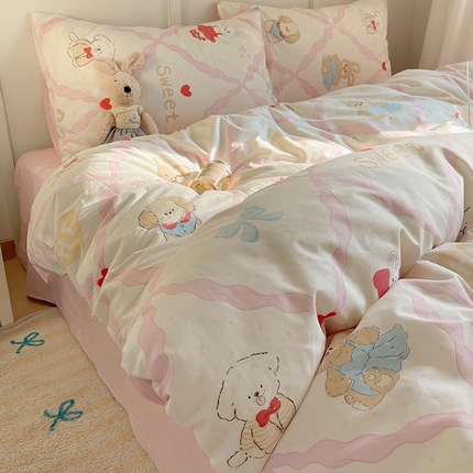 91家纺网 家纺一手货源 找家纺 （总）瑞莱 （持续上新）2024开学季全棉萌趣印花四件套