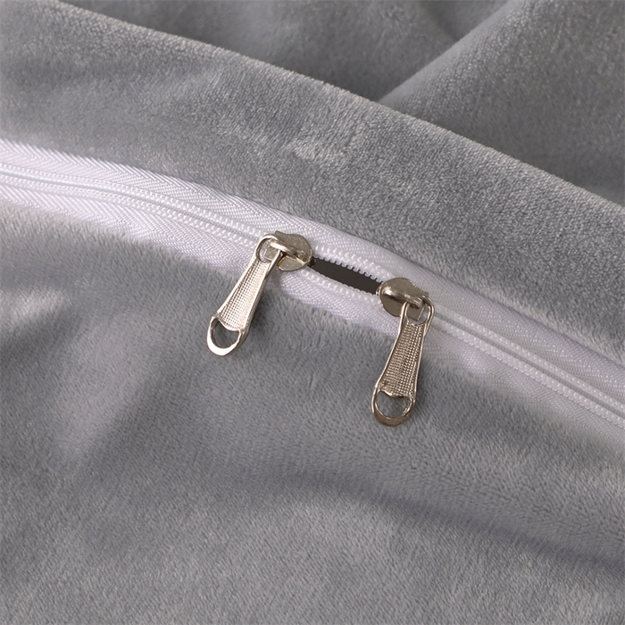 91家纺网 家纺一手货源 找家纺 优姿家纺 2024新品宝宝绒11斤夹棉床盖保暖四件套 铃兰花-轻奢灰